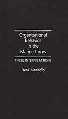 Organizational behavior in the Marine Corps : three interpretations