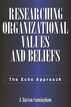 Researching organizational values and beliefs : the Echo approach