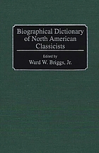 Biographical dictionary of North American classicists