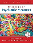Handbook of psychiatric measures