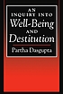 An inquiry into well-being and destitution de  Partha Dasgupta 