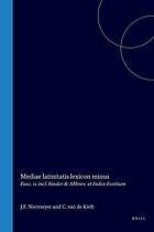 Mediae Latinitatis lexicon minus : lexique latin médiéval-français/anglais = a medieval Latin-French/English dictionary