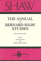 Shaw. Volume twenty-two : the annual of Bernard Shaw studies