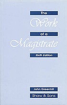 The work of a magistrate