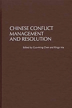 Chinese conflict management and resolution