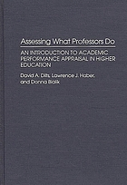 Assessing what professors do : an introduction to academic performance appraisal in higher education