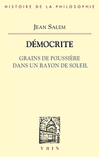 Démocrite : grains de poussière dans un rayon de soleil