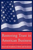 Restoring trust in American business
