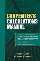 Carpenter's calculations manual