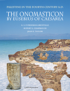 The Onomasticon : Palestine in the fourth century A.D.
