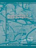 Advanced techniques for materials characterization