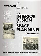 time saver standards for interior design and space planning book