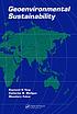 Geoenvironmental sustainability by  R  N Yong 