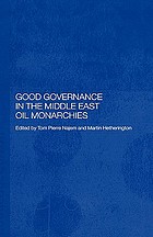 Good governance in the Middle East oil monarchies