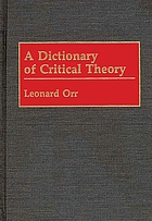 A dictionary of critical theory