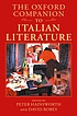 The Oxford companion to Italian literature by Peter Hainsworth