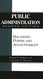 Public administration : balancing power and accountability