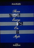 Three essays on style