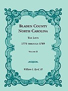 Bladen County, North Carolina tax lists