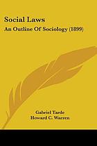 Social laws; an outline of sociology