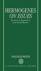 On issues : strategies of argument in later Greek rhetoric