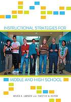 Instructional strategies for middle and high school