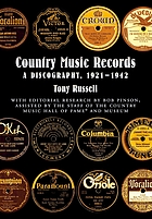 Country Music Records : a discography, 1921-1942