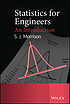Statistics for engineers : an introduction 著者： S  J Morrison