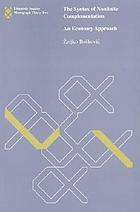 The syntax of nonfinite complementation : an economy approach