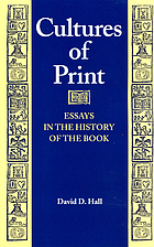 Cultures of print : essays in the history of the book