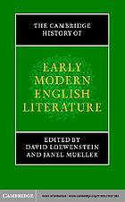 The Cambridge history of early modern English literature