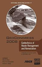 Geotechnics of waste management and remediation... by Milind V Khire