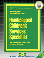 Handicapped children's services specialist.