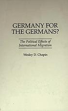 Germany for the Germans? : the political effects of international migration