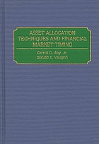 Asset allocation techniques and financial market timing
