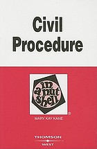 Civil procedure in a nutshell