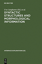 Syntactic structures and morphological information