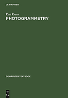 Photogrammetry : geometry from images and laser scans