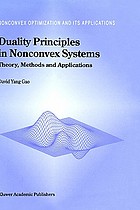 Duality principles in nonconvex systems : theory, methods and applications