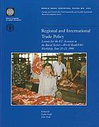 Regional and international trade policy lessons for the EU accession in the rural sector--World Bank/FAO workshop, June 20-23, 1998