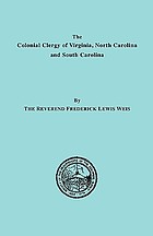 The colonial clergy of Virginia, North Carolina, and South Carolina
