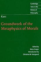 Groundwork of the metaphysics of morals