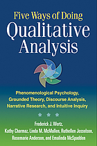 Five ways of doing qualitative analysis : phenomenological psychology, grounded theory, discourse analysis, narrative research, and intuitive inquiry