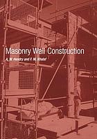 Masonry wall construction