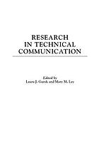 Research in technical communication