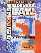 Essentials of contemporary business law