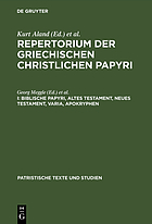 Repertorium der griechischen christlichen Papyri