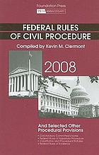 Federal Rules of Civil Procedure and Selected Other Procedural Provisions.