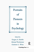 Portraits of pioneers in psychology