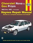 Chevrolet Nova & Geo Prizm automotive repair manual